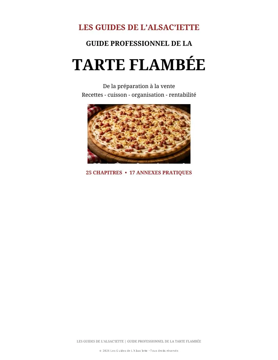 Couverture du Guide professionnel de la tarte flambée – De la préparation à la vente